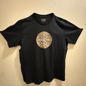 Black Coach T-Shirt w/ Brown Logo